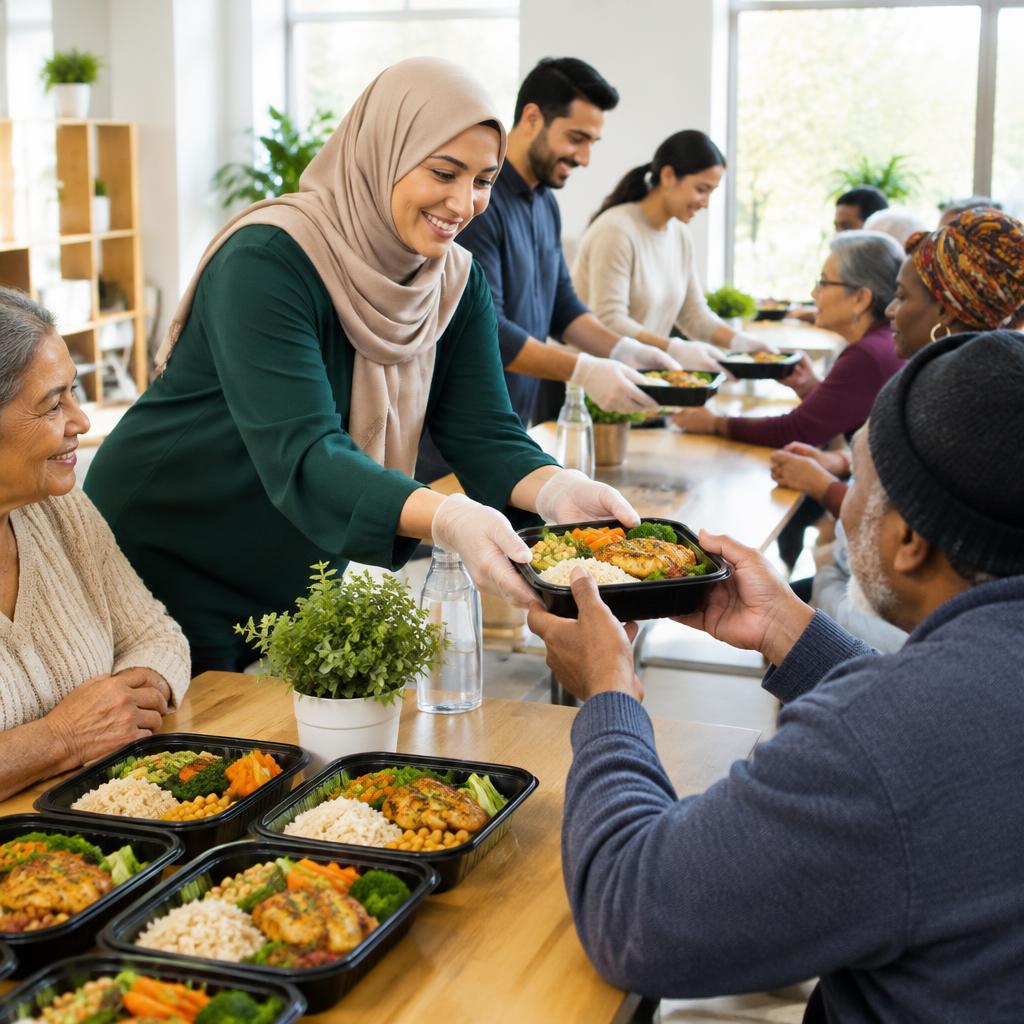 Illustrative prepared-meal catering for schools & communities